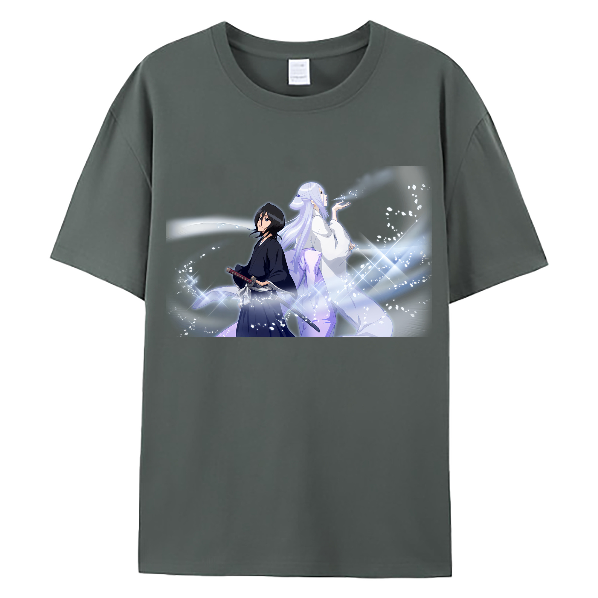 （画像用） ブリーチ 朽木ルキア BLEACH Kuchiki Rukia 綿100％ メンズ半袖Tシャツ｜肌触りやわらか＆通気性